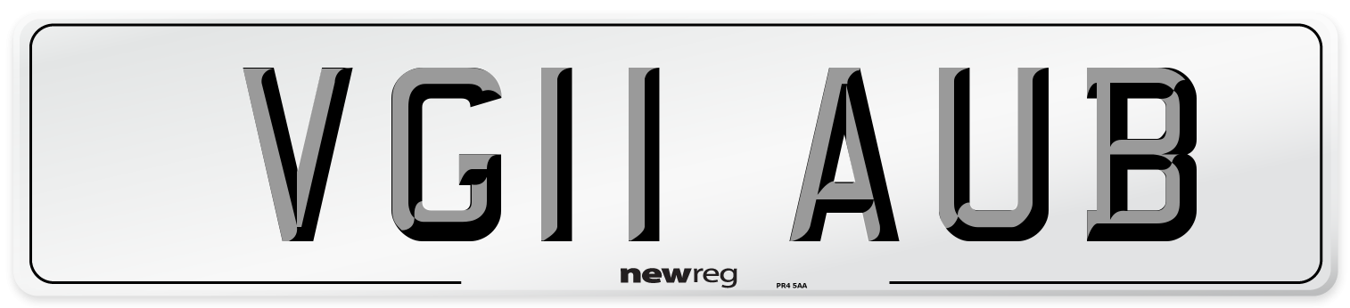 VG11 AUB Number Plate from New Reg